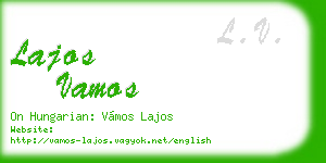 lajos vamos business card